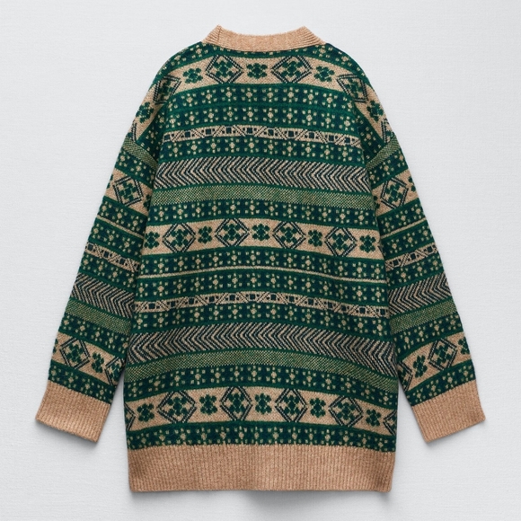 Zara | Jaquiard Knit Button Cardigan | Size Small - Picture 4 of 8